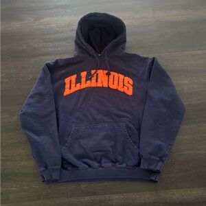Vintage Y2K Illinois Fighting Illini Pullover Hoodie